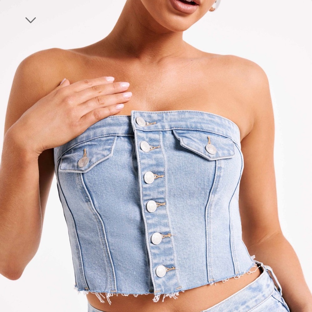Beautiful denim crop top